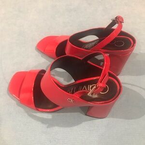 Calvin Klein square heel open toe shoes NWOT